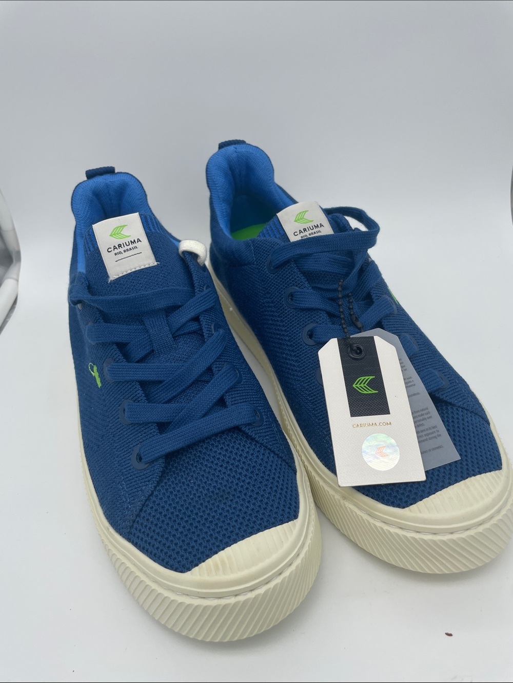 Cariuma Ibi Knit Royal Blue Canvas Sneakers W9.5 NWT